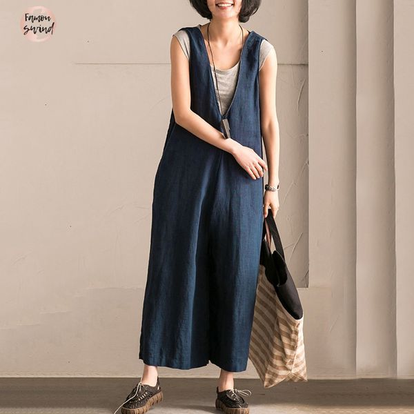 

широкий leg 5xl комбинезоны женщины урожай bib комбинезон без рукавов strappy твердые сыпучие брюки плюс размер macacao брюк, Black;white