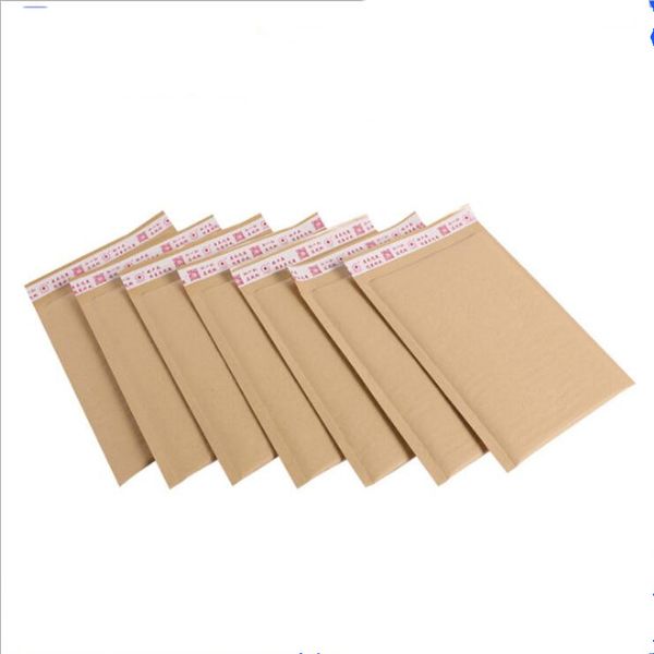 

10pcs natural kraft paper bubble envelopes mailers padded shipping envelope with bubble mailing bag