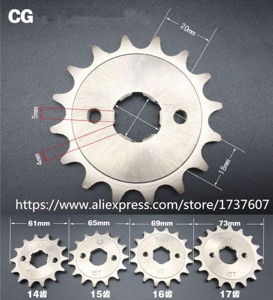 

1pcs motorcycle chain sprocket for cg /motorcycle sprocket/front engine sprocket 15t 16t 17t teeth
