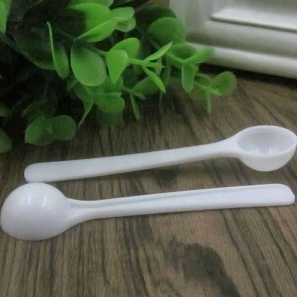 

1g professional plastic 1 gram scoops/spoons for food/milk/washing powder white clear measuring spoons qw9573
