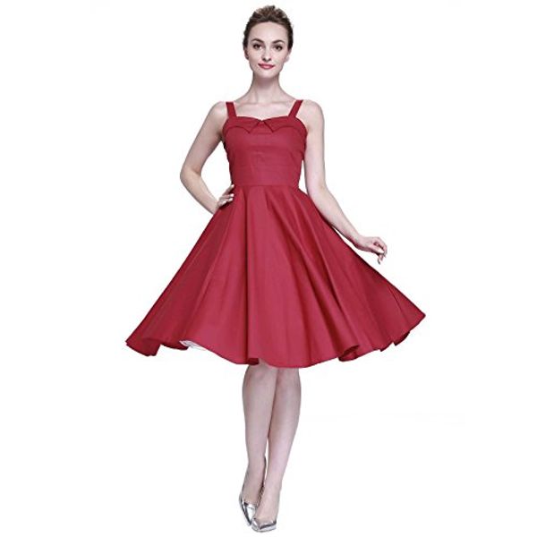 

heroecol урожай 1950-х годов 50-х годов платье стиль ретро рокабиили слинг коктейль, Black;gray