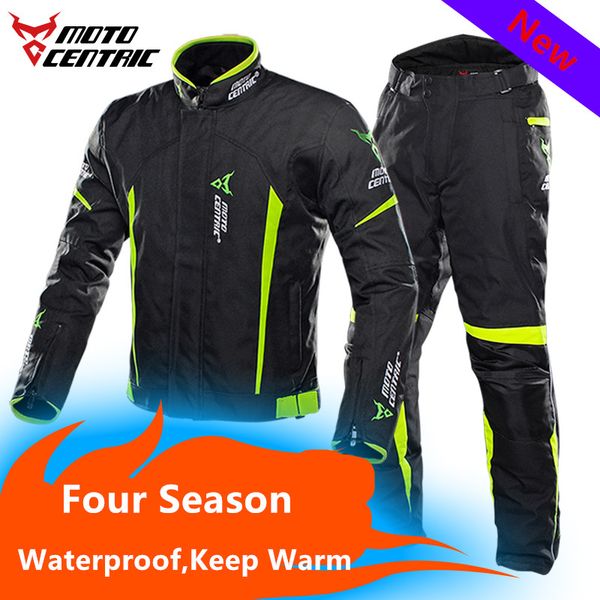 

2018 motocentric keep warm winter motorcycle jacket motocross pants racing riding jacket suits waterproof jaqueta motoqueiro, Black;blue