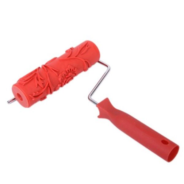 

empaistic flower pattern wall decor painting roller with plastic handle