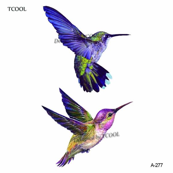 Acheter Tcool Colibri Autocollant De Tatouage Temporaire étanche Femmes De Mode Faux Body Art Bras Tatouages 98x6 Cm Enfants Main Tatoo A 277 De