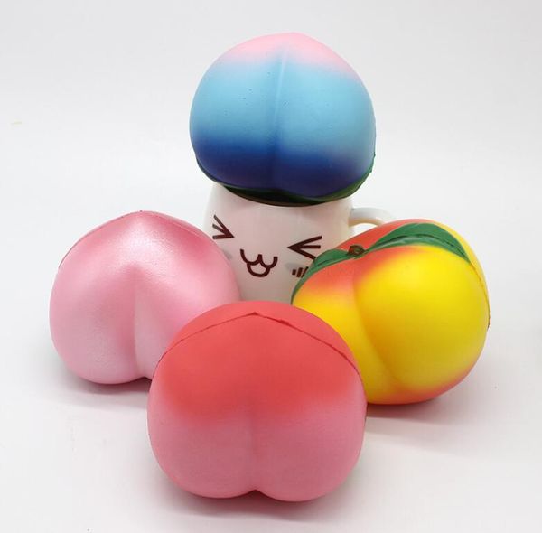 

10cm jumbo kawaii squishy slow rising peach pendant phone straps charms queeze kid toys cute squishies bread