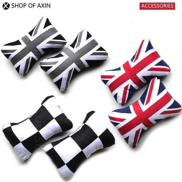 Grosshandel Interior Accessoires Sitzstutzen Nackenkissen Union Jack Checkered Pflege Occipital Fur Mini Cooper Clubman Lands Hardtop 50 R53 R55 Von