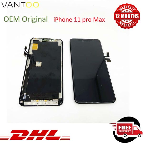 Original LCD Panels Display Für iPhone 11 Pro Max 3D Touchscreen Digitizer Vollversammlung Schwarz Ersatz OLED