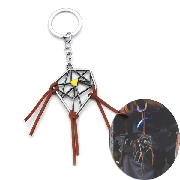 

new deathing stranding amulet keychain sam's dream catcher alloy pendant keyrings amelie bridget beach game car jewelry llaveros, Silver