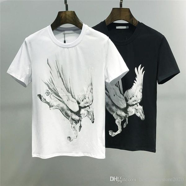 

new casual fashion t-shirt men dsny hip hop oversize luxury classic fashion russian letter cotton t-shirt ing, White;black