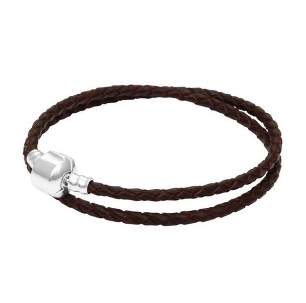 

pdc black leather bracelet for women ten colors magnet clasp christmas gift jewelry, Blue;slivery