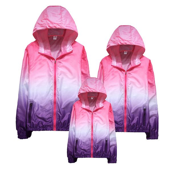 

waterproof sportswear tranning jackets men windbreaker women jacket thin sun-protective outwear clothes children hooded jacket