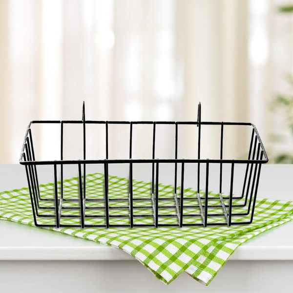 

iron wall mounted storage holder hanging basket shelf container organizer