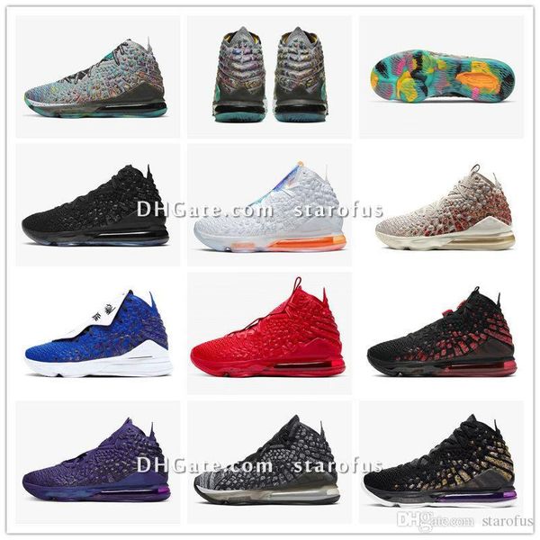 

LeBrons 17 Future Air I Promise Lakers Брон 2K Валюта Red Carpet PURPLE золота в ARENA Инфракрасная HFR женщин Детская Баскетбольная обувь L2