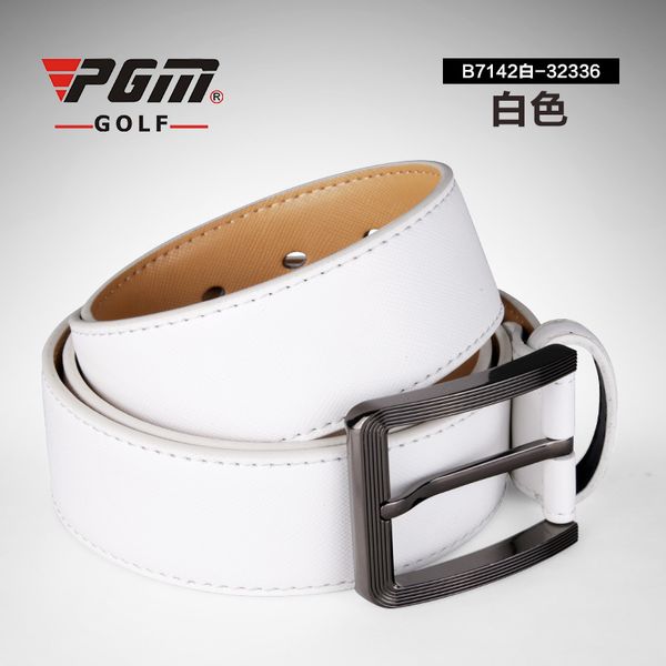 

new pgm mens golf belt genuine male belt wearable layer leather needle buckle easy to match delicate soft high quality, Gary;green