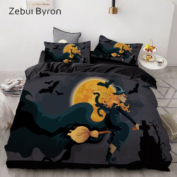 

3d cartoon bedding set for kids/children/baby/boys/girls,duvet cover set custom,quilt/blanket cover halloween witch