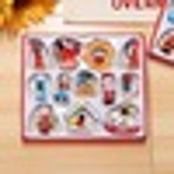 

traditional wooden christmas tree decoration home x mas hanging toys 12pcs/set lovely delicate l restaurant santa claus