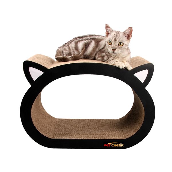 

cat head-cat scratcher fat cat bed cardboard paper toy scratching pad