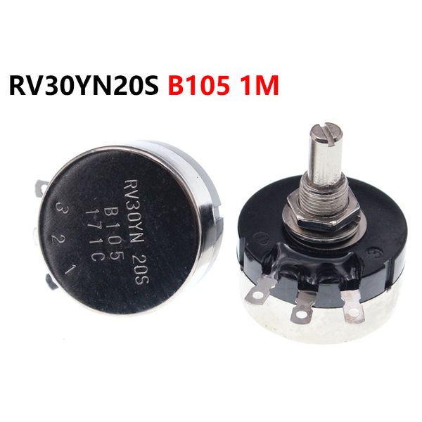 

single turn carbon film potentiometer rv30yn20s b105 1m 3w adjustable resistor