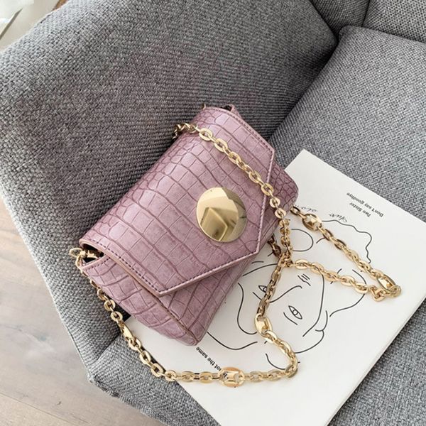 

female alligator pu leather crossbody bags for women 2020 chains shoulder messenger bag ladie hand sling handbag