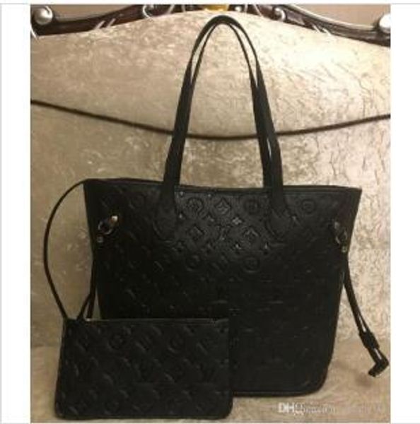 

handbag+wallet classic designer shopping package shoulder bag clutch handbag totes, Black;gray