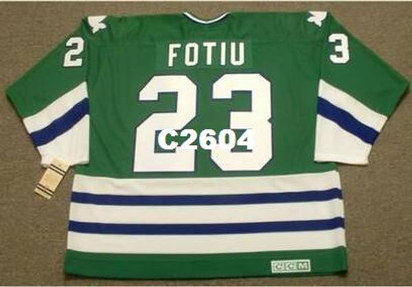 

men #23 nick fotiu hartford whalers 1979 ccm vintage retro hockey jersey or custom any name or number retro jersey, Black;red