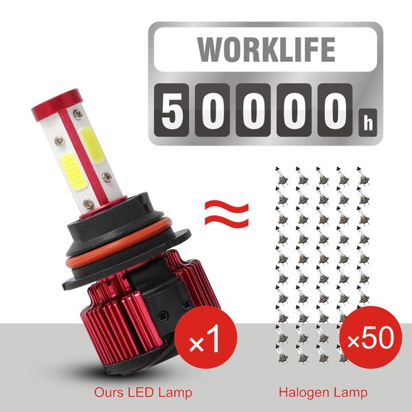 

2 pcs led cob car accessories headlight bulbs 6500k 50w 8000lm lamp led headlights car lights bulb tools