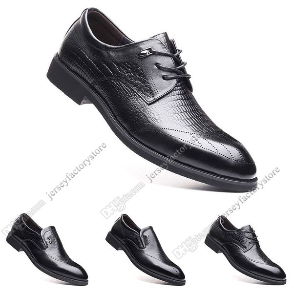 

2020 new fashion 37-44 new men's leather men's shoes overshoes british casual shoes espadrilles forty-three, Black
