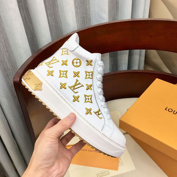 

womens sneaker boots ladies luxury shoes lace up flats sneakers high platform ankle boots fashion leather casual golf shoes, Black