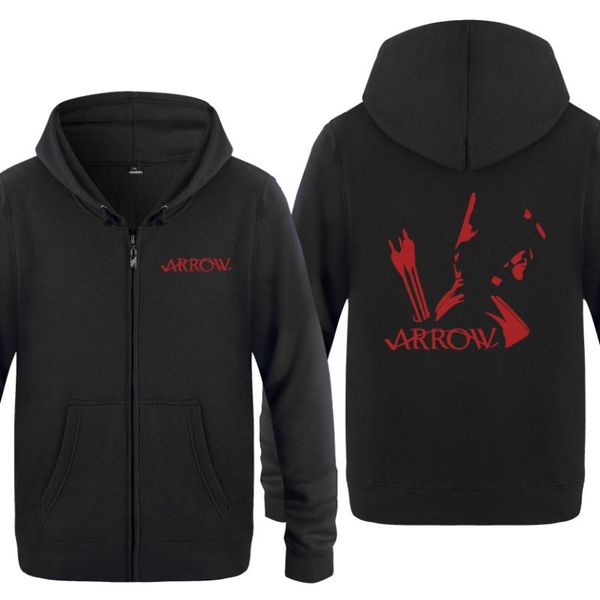 

oliver queen green arrow толстовки мужчины 2020 mens zipper с капюшоном руно толстовки cardigans, Black