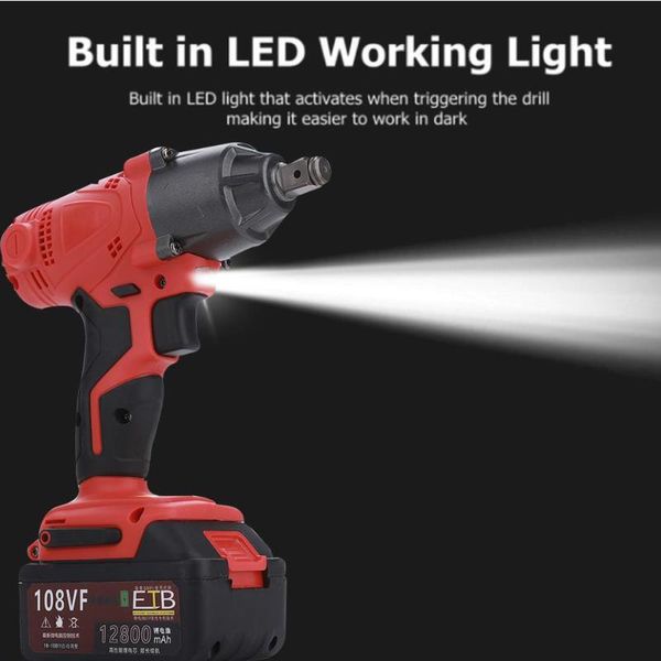 

practical electric wrench 2800rpm led 108vf durable multifunctional electric ratchet wrench portable