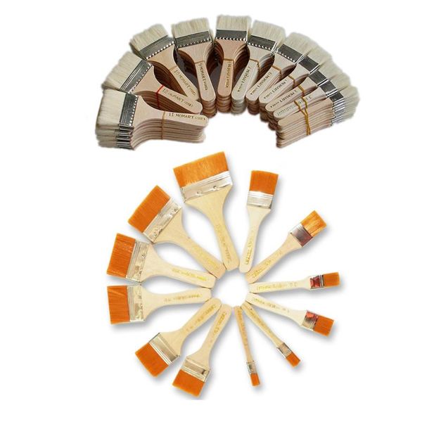 

tools & accessories 12pcs / set useful nylon hair artists oil brush bbq for art painting diy kitchen cooking