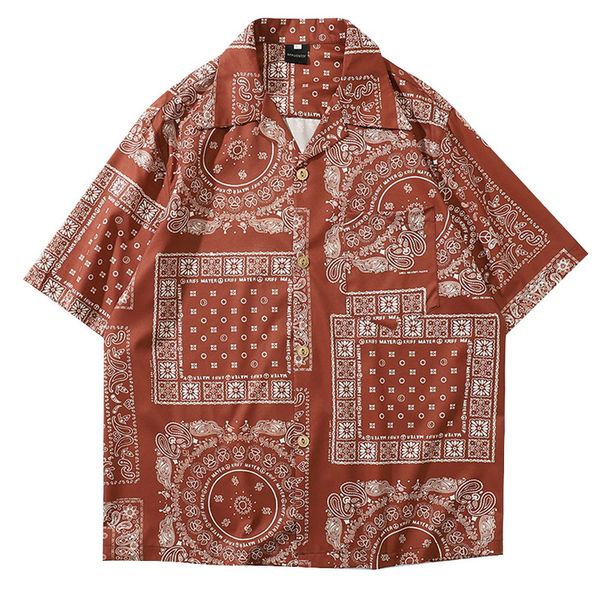 

casual hawaiian shirt mens summer new fancy printed beach shirts loose short sleeve hawaii shirts male camisa masculina, White;black