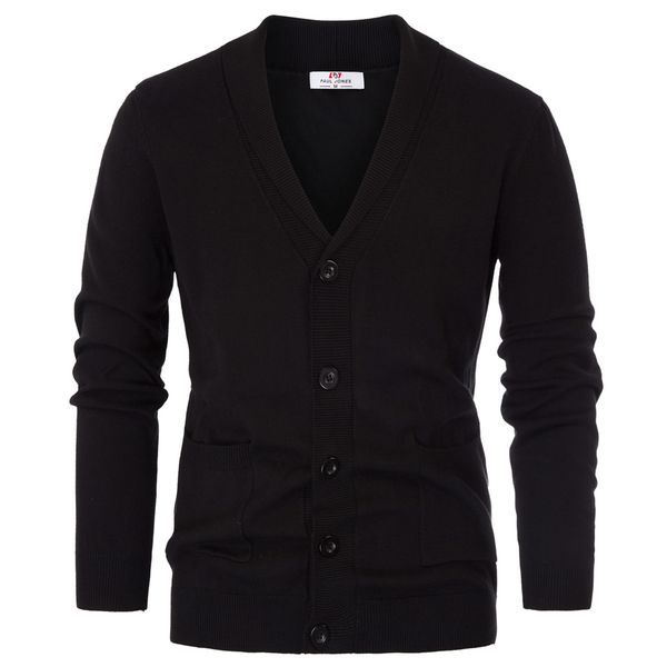 

men clothes button placket knitwear spring autumn long sleeve shawl collar knitted coat cardigan solid color slim soft men, White;black
