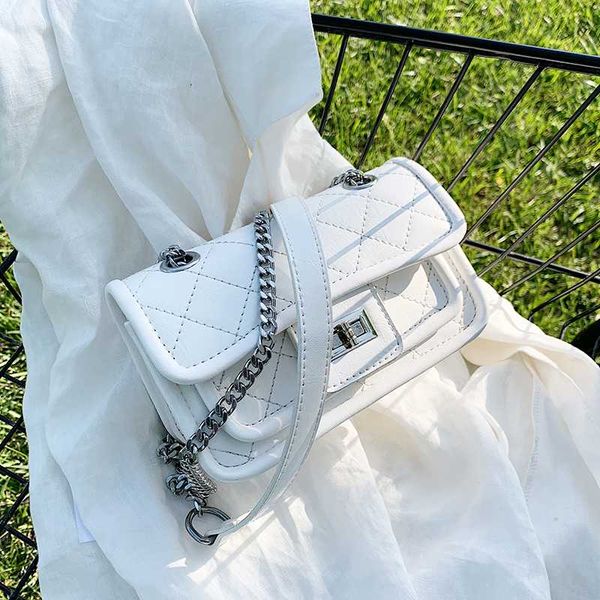 

french design fashion rhombus underarm bag elegant chain shoulder bag handbag crossbody width 19cm height 12cm thickness 9cm