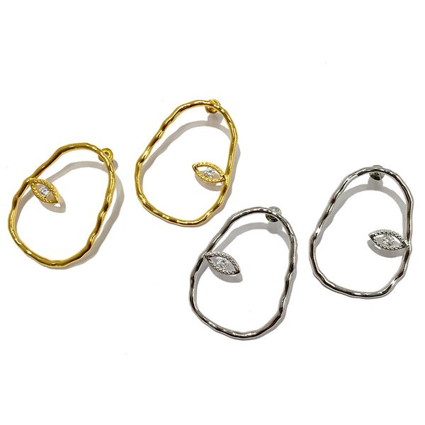 

2019 гладкие минималистские нерегулярная рама роскошь дизайнер ювелирные женщин серьги больших серег обруча, Golden;silver