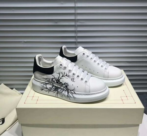 

colorful reflection mens casual shoes platform fashion luxury designer women sneakers leather orange vintage trainer shoes espadrilles, Black