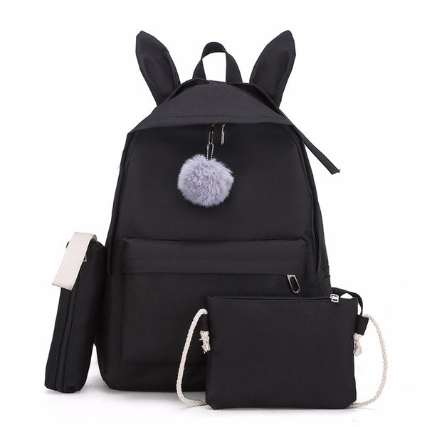 

2019 women solid color backpack canvas travel school bag for teenage girl backpack women bagpack backbag rucksack knapsack