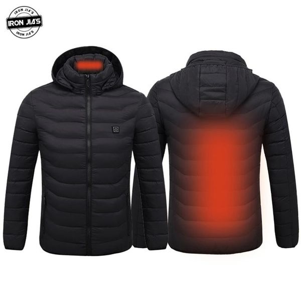 

iron jia's 2019 new motorcycle jacket men autumn winter usb infrared heating jacket moto thermal motorbike riding