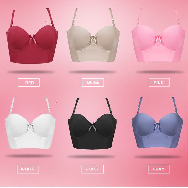 

women underwears push up bra 6 colors bra push up underwear one piece seamless cup bras for women adjustable straps female, Red;black