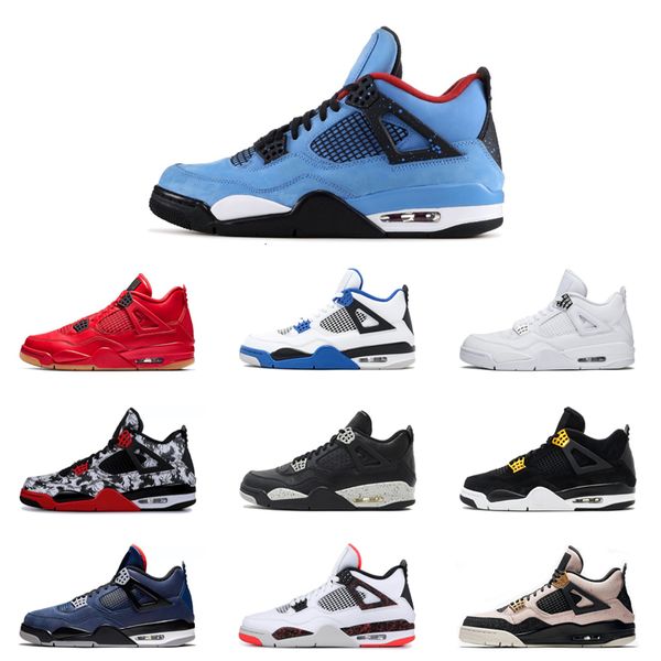 

bred 4 4s basketball shoes oreo fiba white cement what the singles day cool grey punch black cat mens trainers sports sneakers