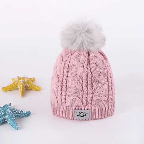 

fashion hats wholesale-female cute winter hat knitted hat ball beads hand hook warm acrylic ladies hat high quality, Blue;gray