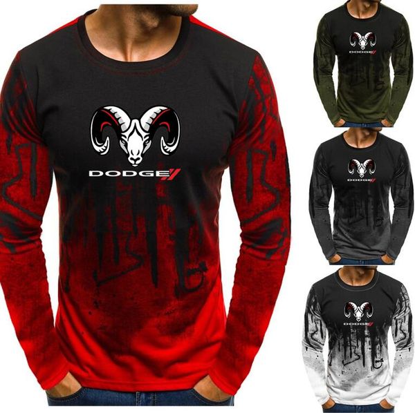 

autumn new fashion muscle for dodge head print t-shirt men cotton long sleeves casual male tshirt marvel t shirts men k