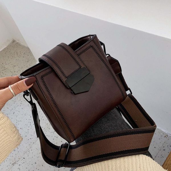 

aosbos small soft pu leather crossbody bags for women shoulder messenger bag 2020 fashion casual vintage bucket bag handbags