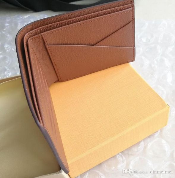 

fashion leisure short leather canvas fold purse m60895 multiple classic sale short men women wallets, Red;black