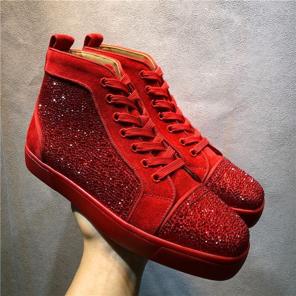

new rantus orlato men's flat graffiti sneakers women red bottom shoes,2020 new studs shoes no limit rhinestones red sneakers, Black