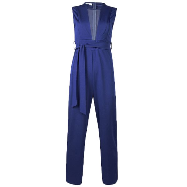 

womens rompers jumpsuit polyester jumpsuit summer 2019 macacÃµes elegantes solid color v-neck stretch new arrive fashion, Black;white