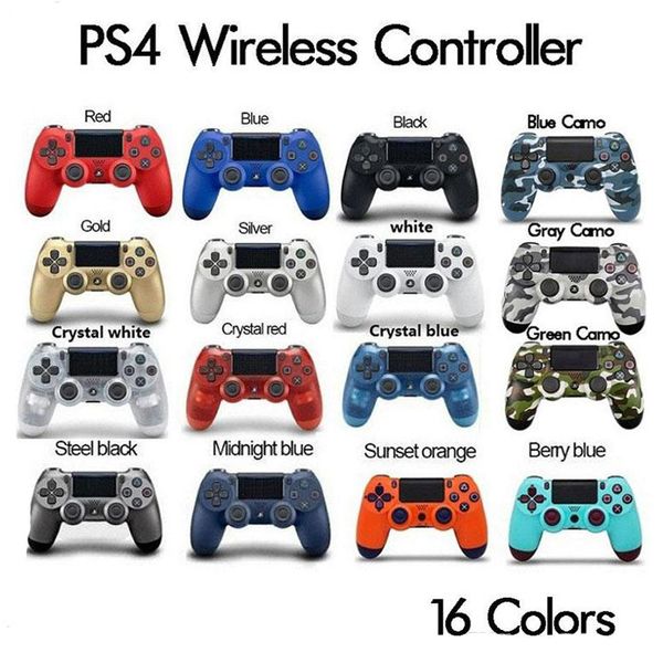 

bluetooth ps4 wireless controller for ps4 vibration joystick gamepad game handle controllers for sony play station retail box in stock
