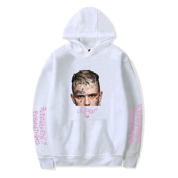 

2020 memorialized emo rapper lil peep head sluxury designer fashion brand highest version hip hop for men's women's hoodie siz, Black