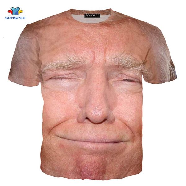

donald trump t-shirt 3d funny muscle trump t-shirt hip-hop men's fashion clothing kids shirt american cartoon men shirt, White;black