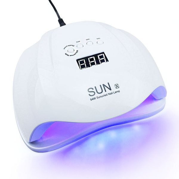 

sun x 54w nail dryer uv led nail lamp 36 leds dryer lamp for curing gel polish ice auto sensing manicure tool